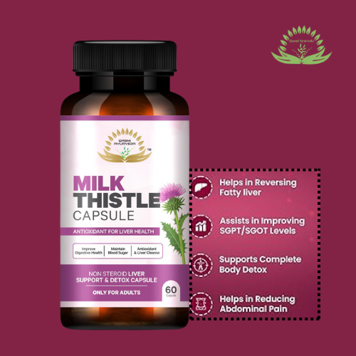 Milk Thistle Extract Silymarin 500mg/Serve – 60 Vegetarian Capsules Qasmi Ayurveda - Image 7