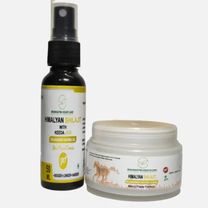 Brahmastra Health Care Combo Package Of Himalayan Shilajit With Keeda Jadi Enlargement Oil + Himalayan Shilajit With Keeda Jadi Enlargement Cream