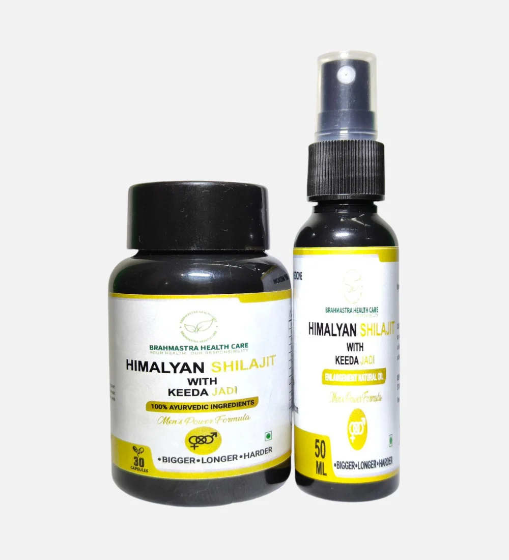 Brahmastra Health Care Combo Package Himalayan Shilajit With Keeda Jadi For Men Sexual Health