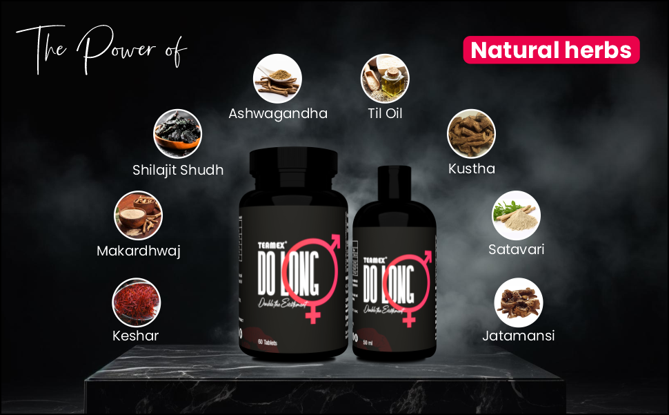 TEAMEX DO LONG Double Excitement Help to Strong Genital Organs - (60 Tablets, 50ml oil) - Image 6