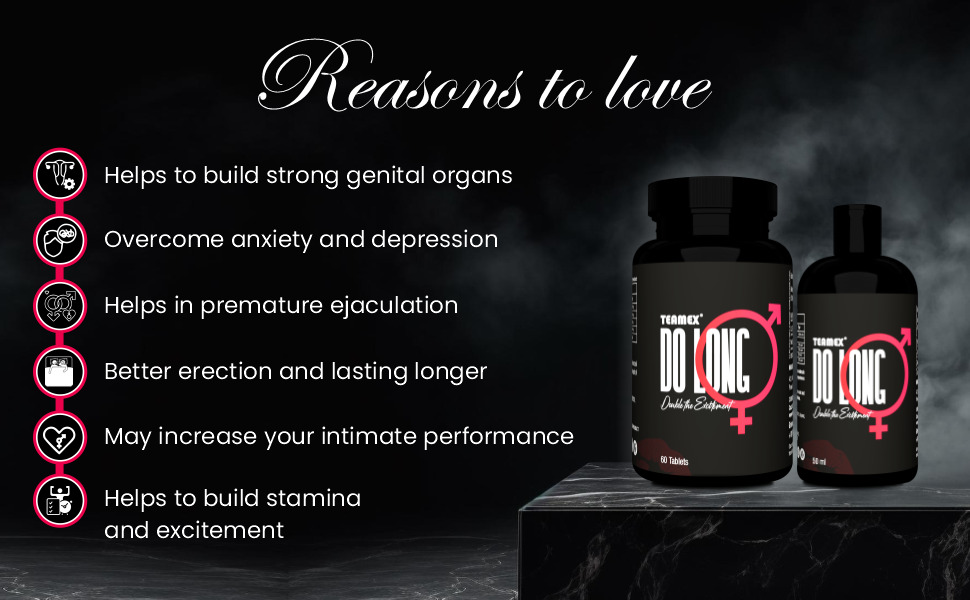 TEAMEX DO LONG Double Excitement Help to Strong Genital Organs - (60 Tablets, 50ml oil) - Image 5