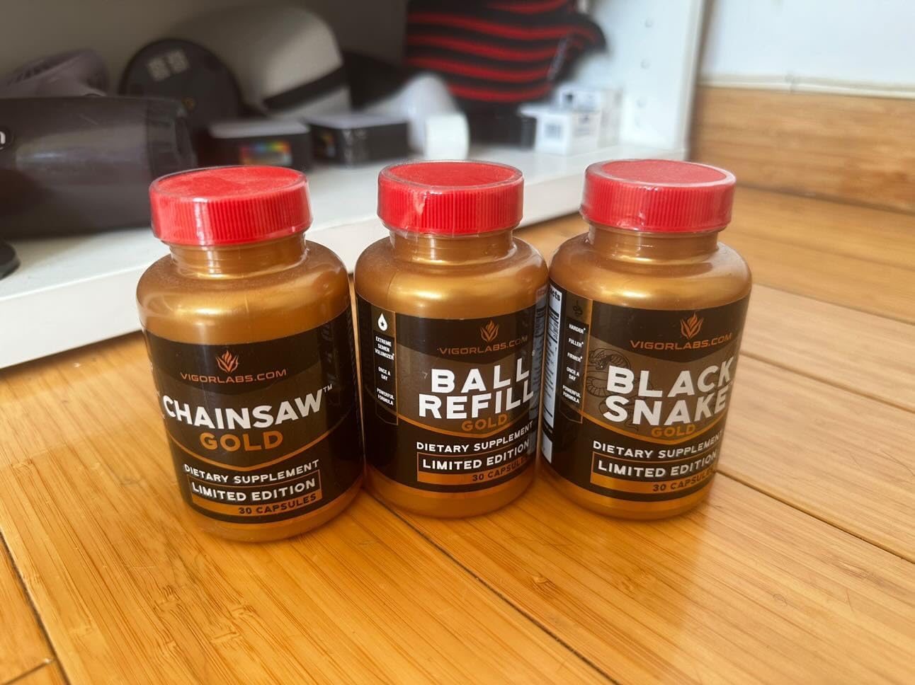 Vigor Labs' Gold Stack, Limited Edition. Triple Stack with 3 Products in One Pack. Boosts Firmness, Volume and Stamina (30 Capsules Per Bottle) - Image 2