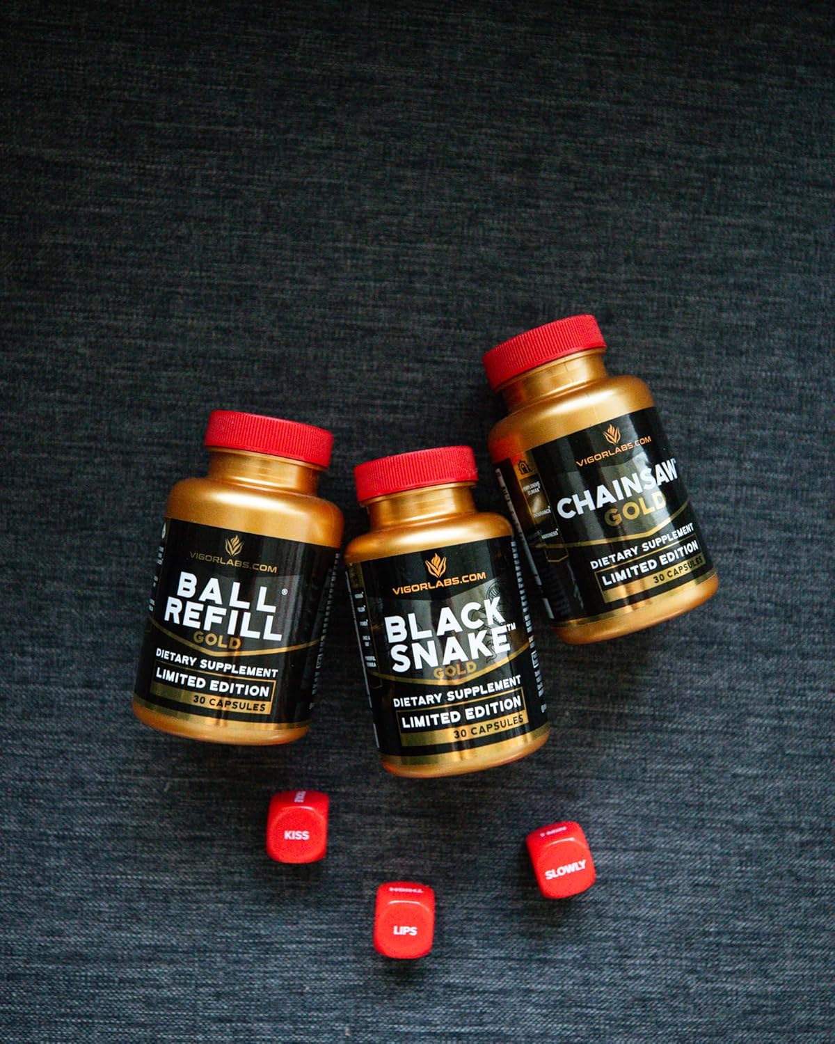 Vigor Labs' Gold Stack, Limited Edition. Triple Stack with 3 Products in One Pack. Boosts Firmness, Volume and Stamina (30 Capsules Per Bottle) - Image 4