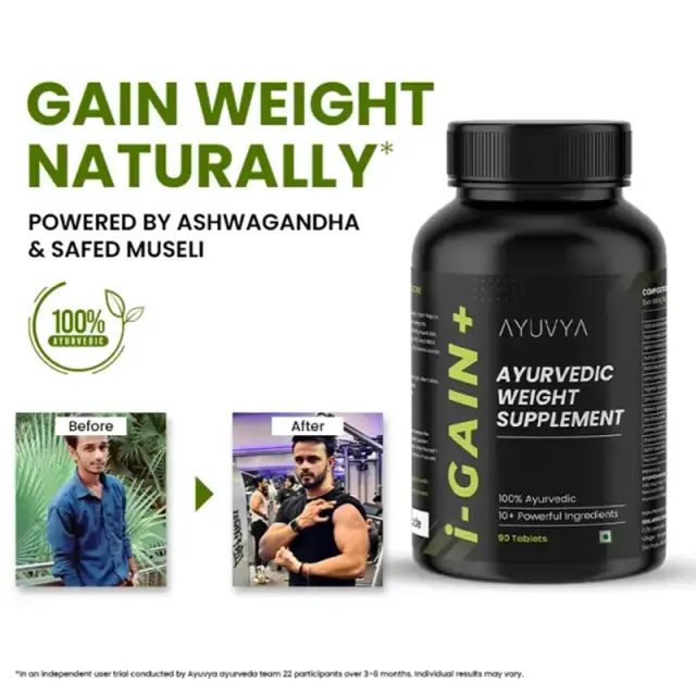 Ayuvya i-Gain+ Weight Gainer | 100% Ayurvedic ( Pack Of 3 ) - Image 6