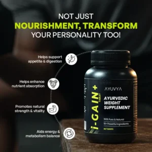 Ayuvya i-Gain+ Weight Gainer | 100% Ayurvedic ( Pack Of 3 )